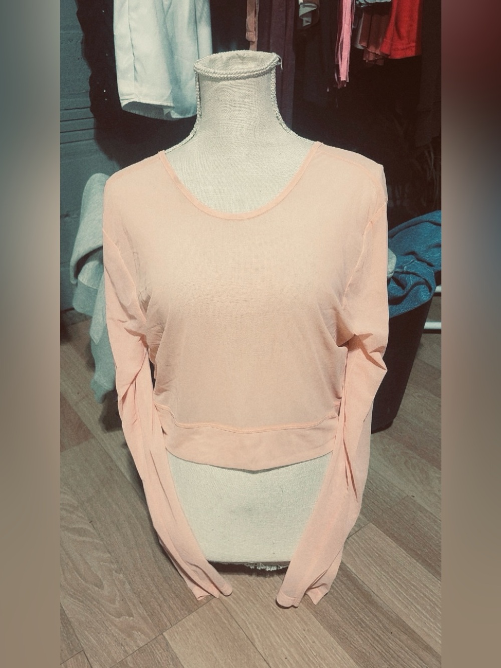 Under Armour Light Pink Long Sleeve Crop Top